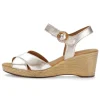Sandal met riempjes goud