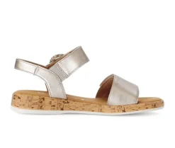 Sandal met riempjes goud