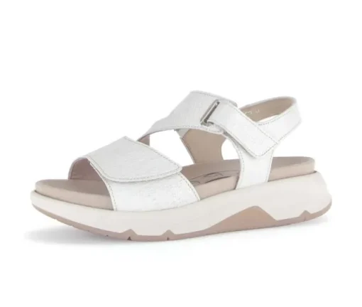 Sandal met riempjes goud