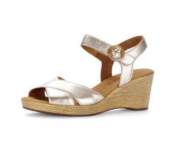 Sandal met riempjes goud