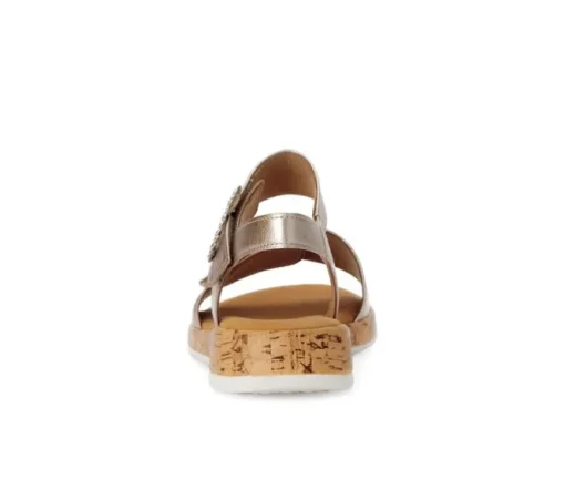 Sandal met riempjes goud