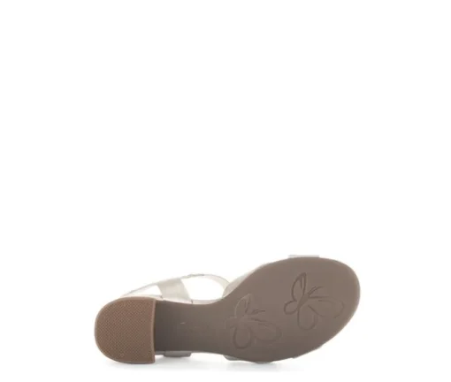 Sandal met riempjes goud