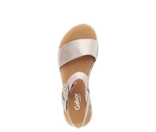 Sandal met riempjes goud