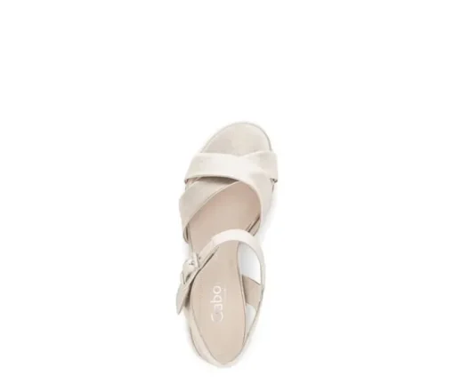 Sandal met riempjes goud