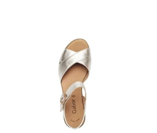 Sandal met riempjes goud