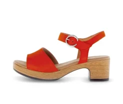 Sandal met riempjes oranje