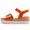 Sandal met riempjes oranje