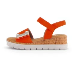 Sandal met riempjes oranje