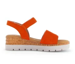 Sandal met riempjes oranje