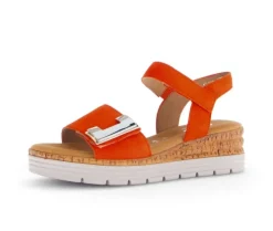 Sandal met riempjes oranje