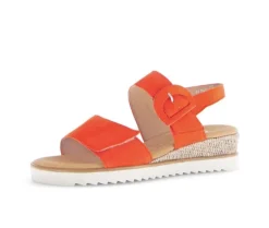 Sandal met riempjes oranje