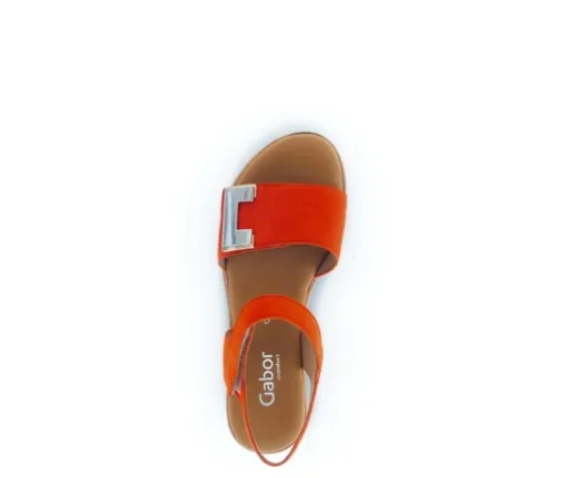 Sandal met riempjes oranje