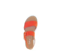 Sandal met riempjes oranje