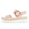 Sandal met riempjes rose