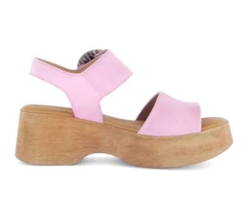 Sandal met riempjes rose