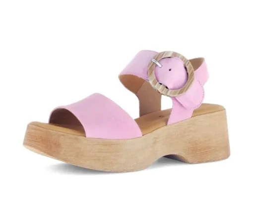 Sandal met riempjes rose