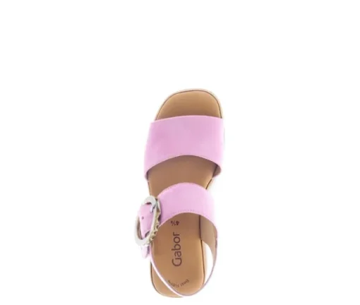 Sandal met riempjes rose