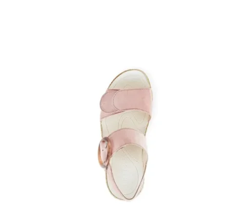 Sandal met riempjes rose