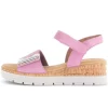 Sandal met riempjes roze