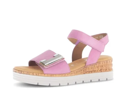 Sandal met riempjes roze