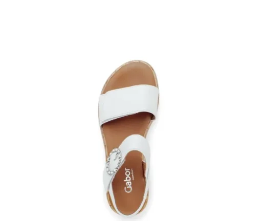 Sandal met riempjes wit