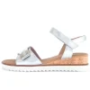 Sandal met riempjes zilver