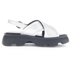 Sandal met riempjes zilver