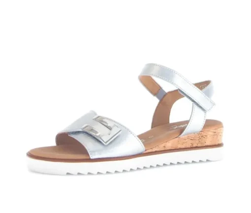 Sandal met riempjes zilver