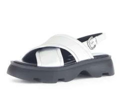 Sandal met riempjes zilver