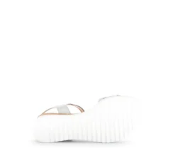 Sandal met riempjes zilver