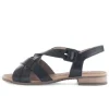Sandal met riempjes zwart