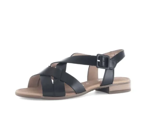 Sandal met riempjes zwart