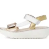 Sandale met plateauzool beige