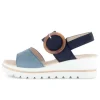 Sandale met plateauzool blauw