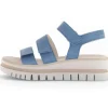 Sandale met plateauzool blauw