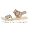 Sandale met plateauzool beige