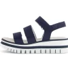 Sandale met plateauzool blauw