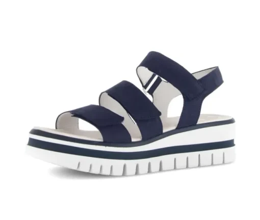 Sandale met plateauzool blauw