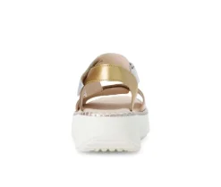 Sandale met plateauzool beige