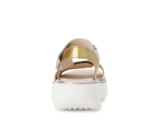 Sandale met plateauzool beige