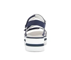 Sandale met plateauzool blauw
