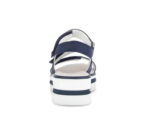 Sandale met plateauzool blauw