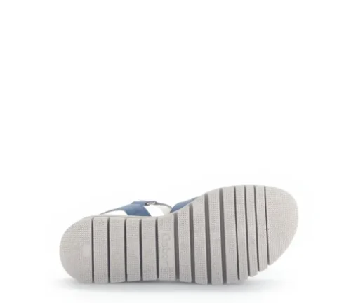Sandale met plateauzool blauw