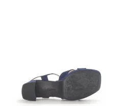 Sandale met plateauzool blauw