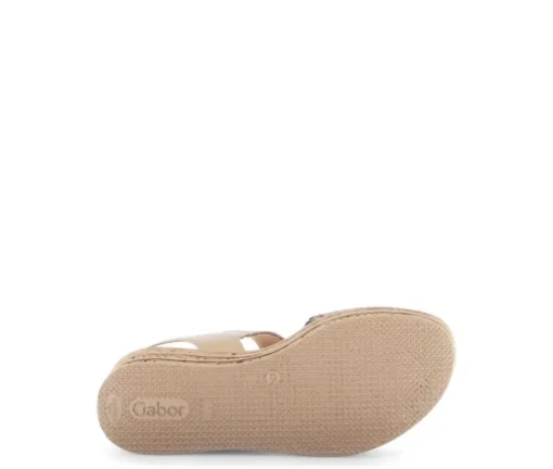 Sandale met plateauzool beige