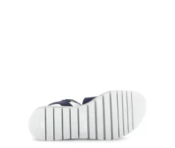 Sandale met plateauzool blauw