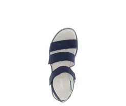 Sandale met plateauzool blauw