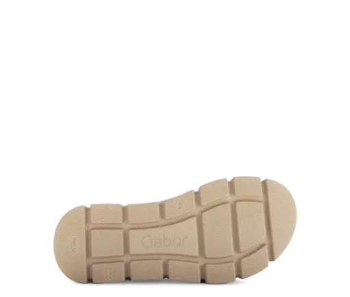 Sandale met plateauzool crème