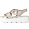 Sandale met plateauzool goud