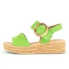 Sandale met plateauzool groen